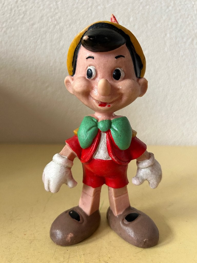 Vintage Disney Pinokkio Pieppop | Walt Disney Prod., Verzamelen, Ophalen of Verzenden, Peter Pan of Pinokkio, Gebruikt, Beeldje of Figuurtje