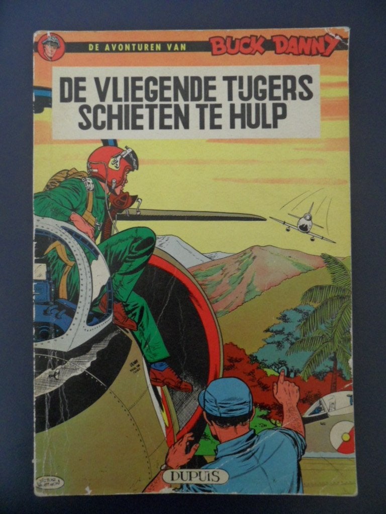 Buck Danny. De Vliegende Tijgers schieten te hulp. 1962, Eén stripboek, Ophalen of Verzenden, Gelezen
