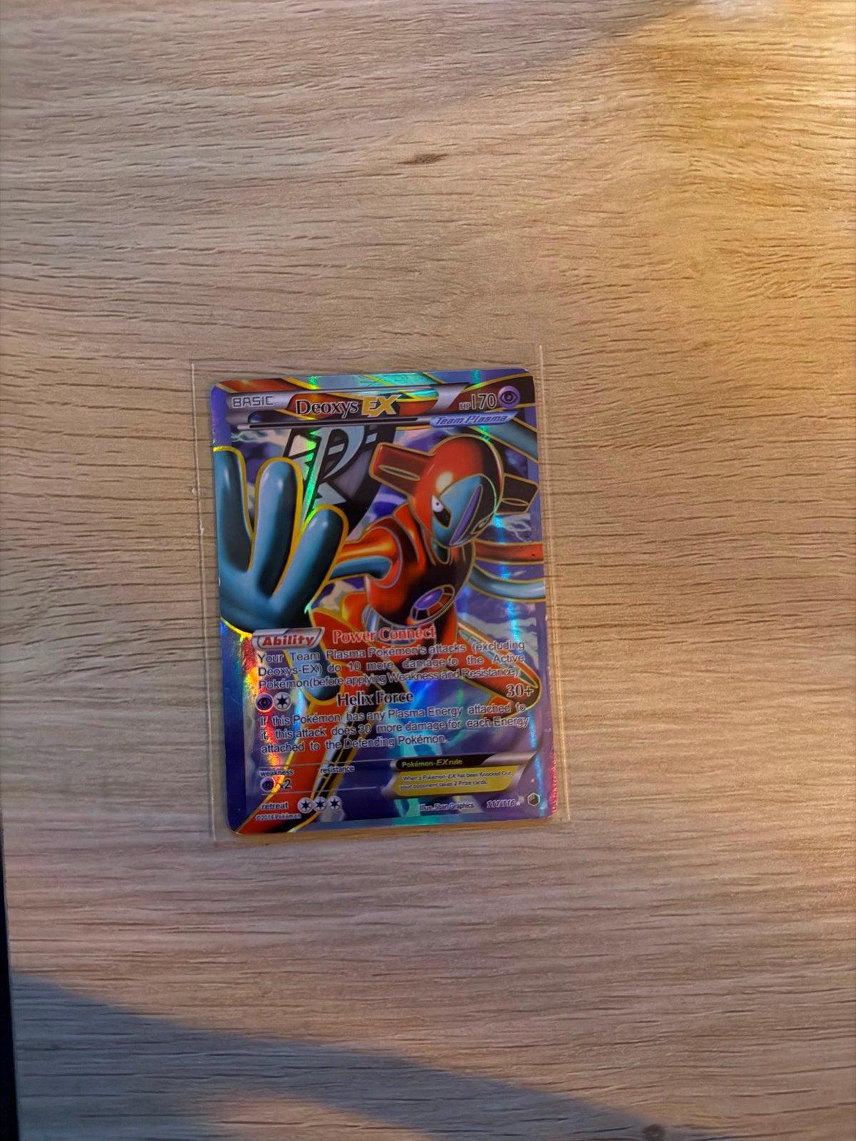Pokemon kaart Deoxys Ex 111/116, Ophalen of Verzenden, Gebruikt, Losse kaart, Foil