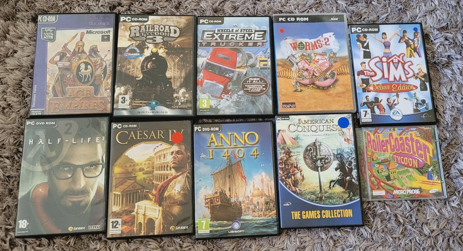 Computer spellen(o.a.half life2, sims 1, Railroad tycoon 3), Spelcomputers en Games, Games | Pc, 1 speler, Ophalen of Verzenden
