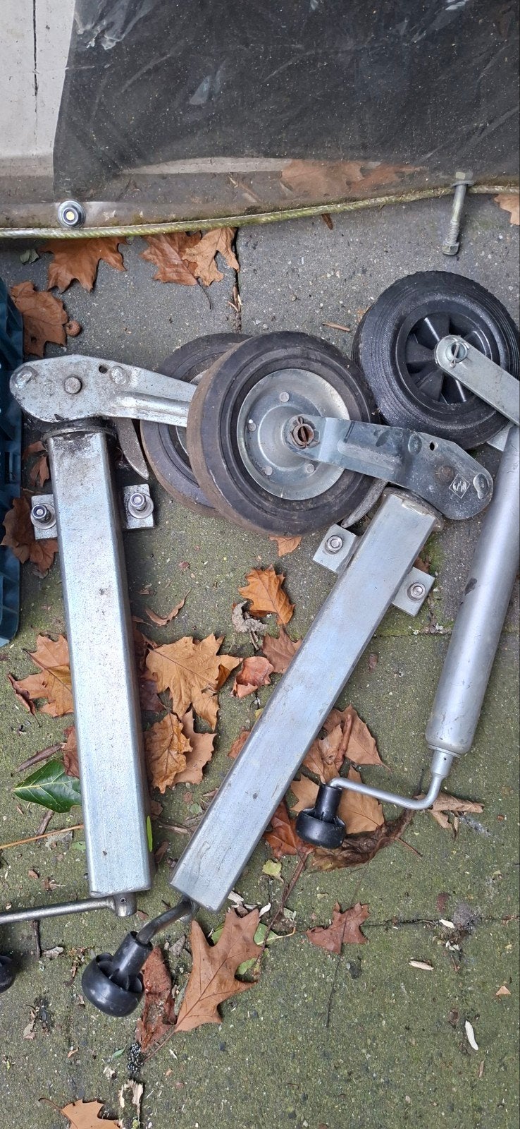 3x neuswiel aanhanger 2x opklapbaar, Ophalen, Gebruikt