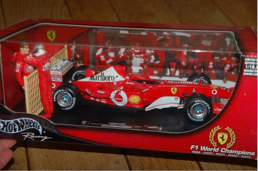 F1 FERRARI 2003 CONSTRUCTOR CHAMPION Marlboro Hotwheels WRH, Verzenden, Zo goed als nieuw, Auto, Hot Wheels