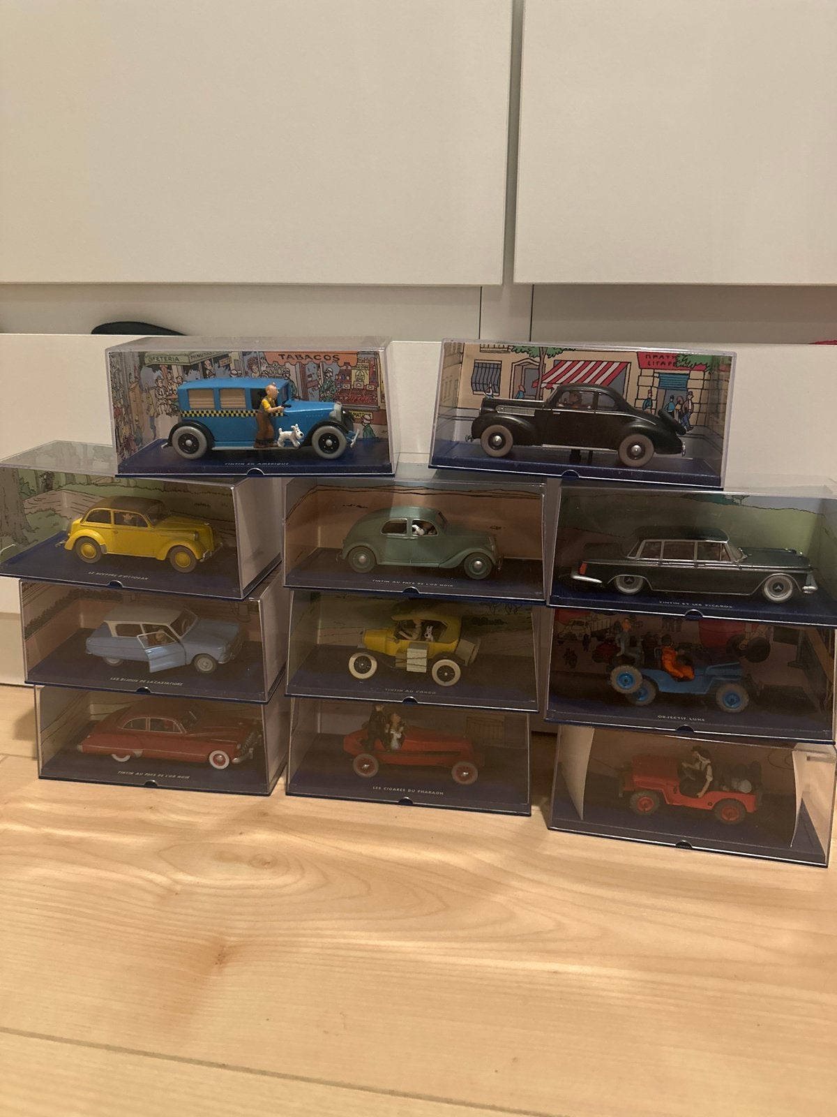 Kuifje modelauto's 1:43 - Complete set met lichte gebruikssp, Ophalen of Verzenden, Gebruikt