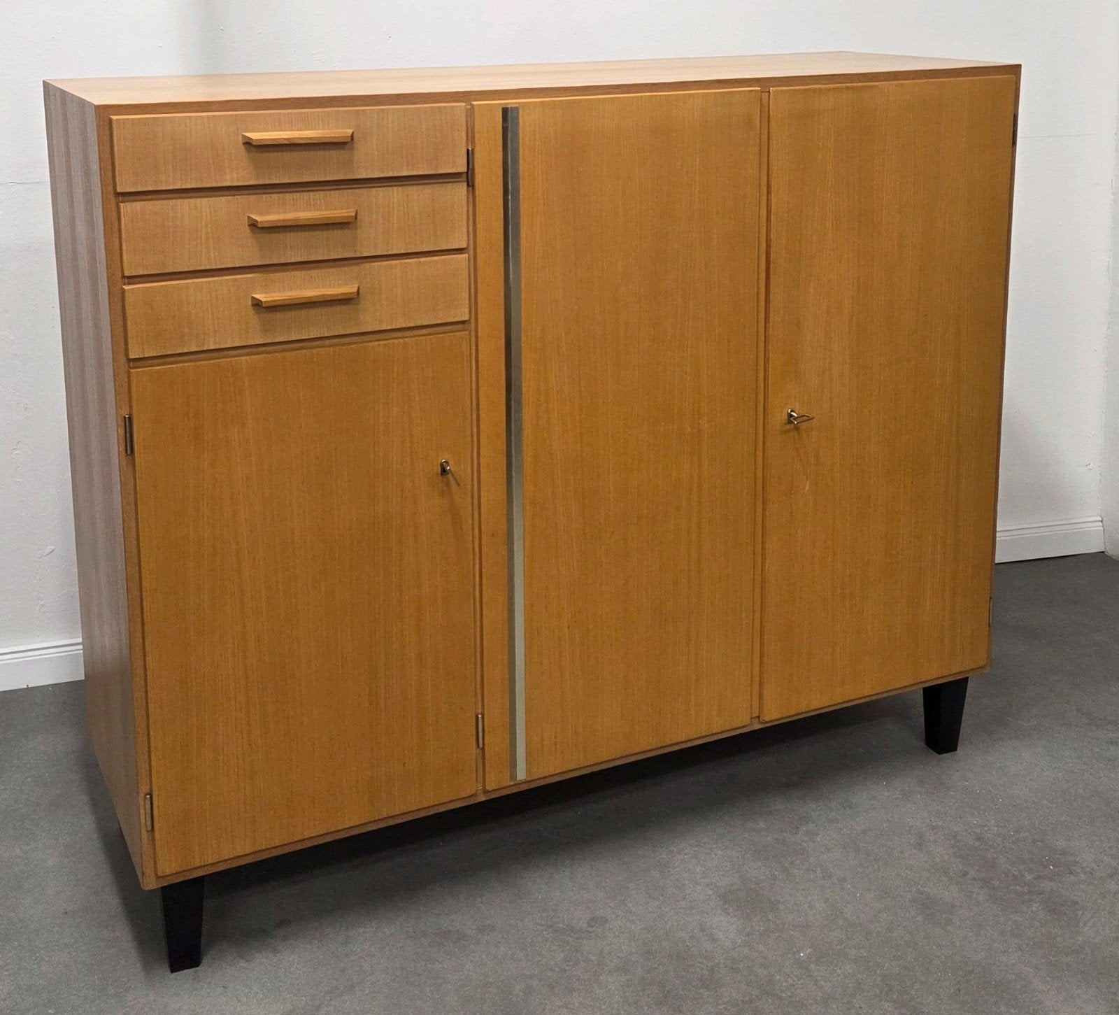 Mid-Century modern highboard dressoir kast jaren 60 WK, Ophalen, Overige materialen, Gebruikt, 100 tot 150 cm