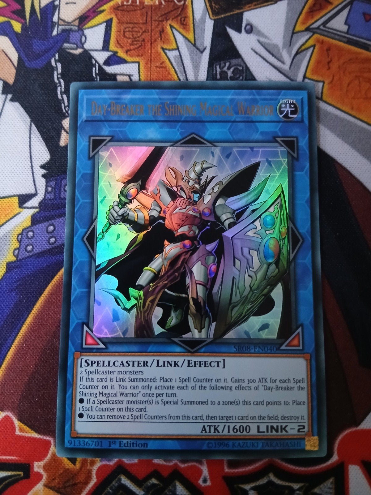 Day-Breaker the Shining Magical Warrior Ultra Rare SD08 YGO, Ophalen, Zo goed als nieuw, Foil