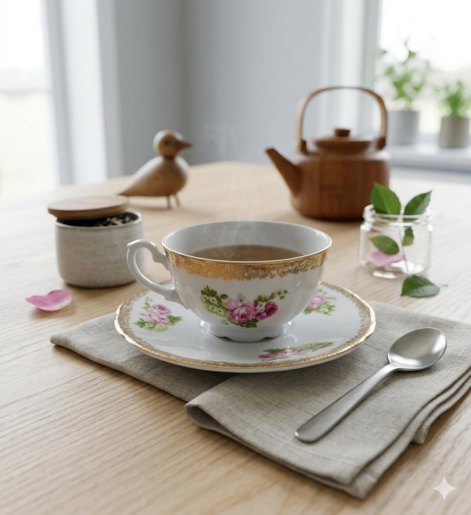 vintage porselein kop en schotel kronester Bavaria - rozen, Antiek en Kunst, Antiek | Servies los, Ophalen of Verzenden