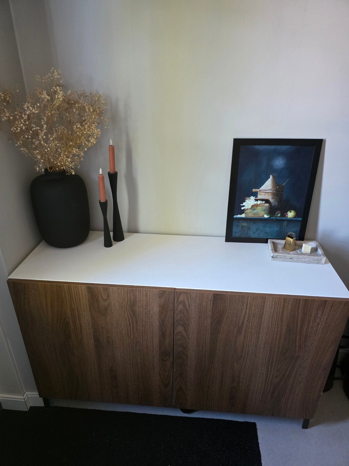 IKEA Besta kast met twee deuren - wit/walnoot, Ophalen, Zo goed als nieuw, Modern