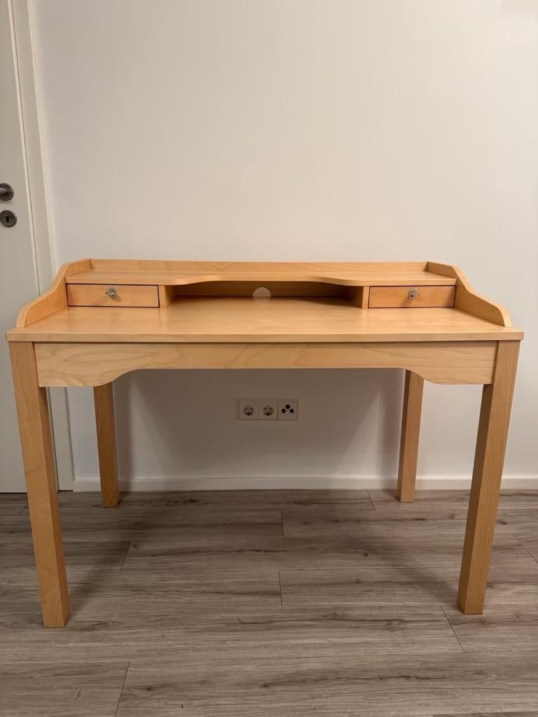 bureautje Gustav Ikea met 2 afsluitbare laadjes, Ophalen, Gebruikt, 110 cm, IKEA