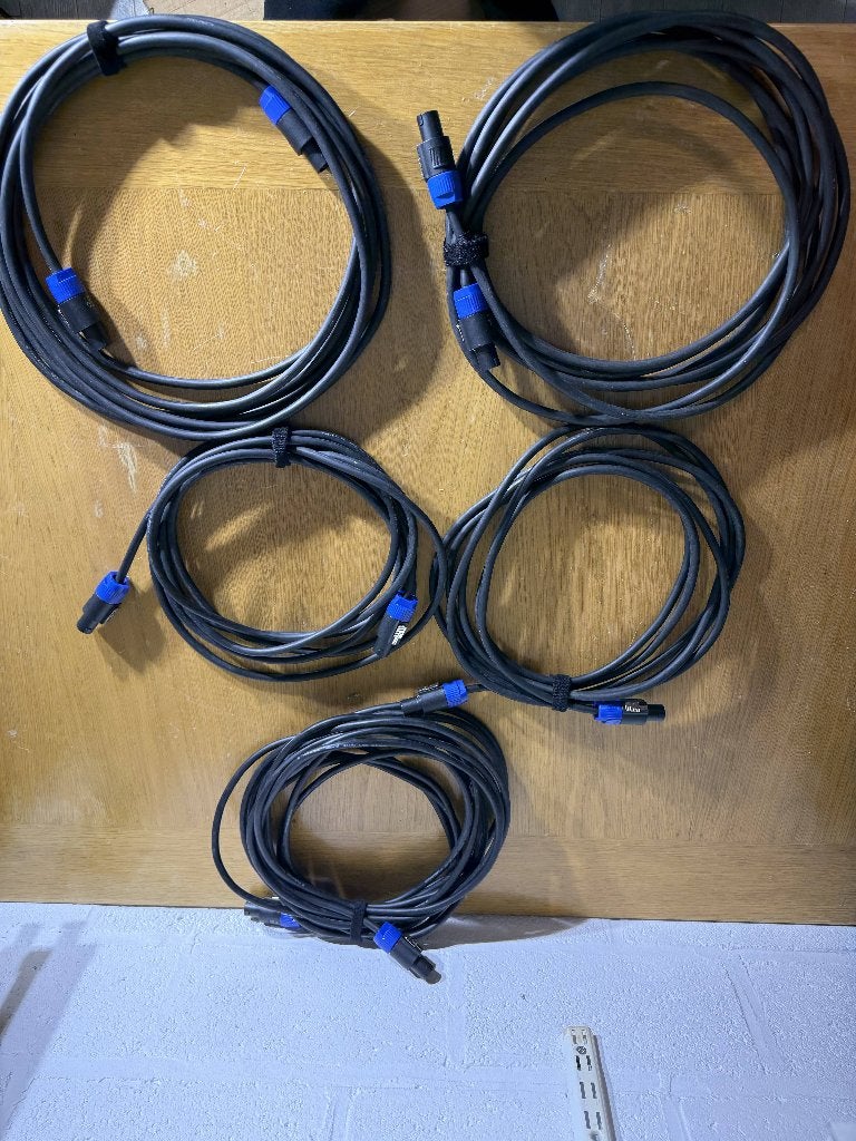 7x Speakon kabels 2x2,5mm², Ophalen, Zo goed als nieuw, Speaker of Versterker