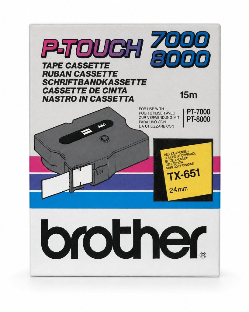 Brother P-Touch TX-651 Tape Cassette 24 mm – 15 Meter, ., Nieuw, Ophalen of Verzenden, .