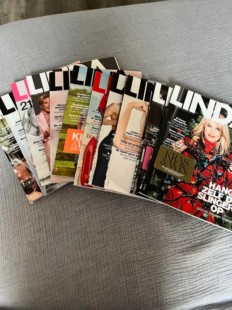 11 Linda magazines uit 2022 - Complete jaargang, Ophalen, Gelezen, Damesbladen