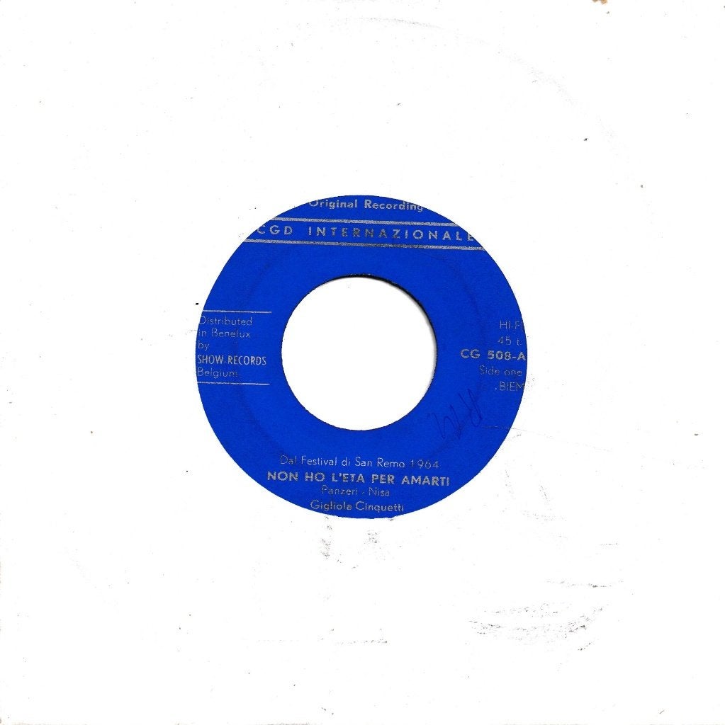 Gigliola Cinquetti - Non ho l'eta per amarti, Ophalen of Verzenden, Gebruikt, 7 inch, Pop