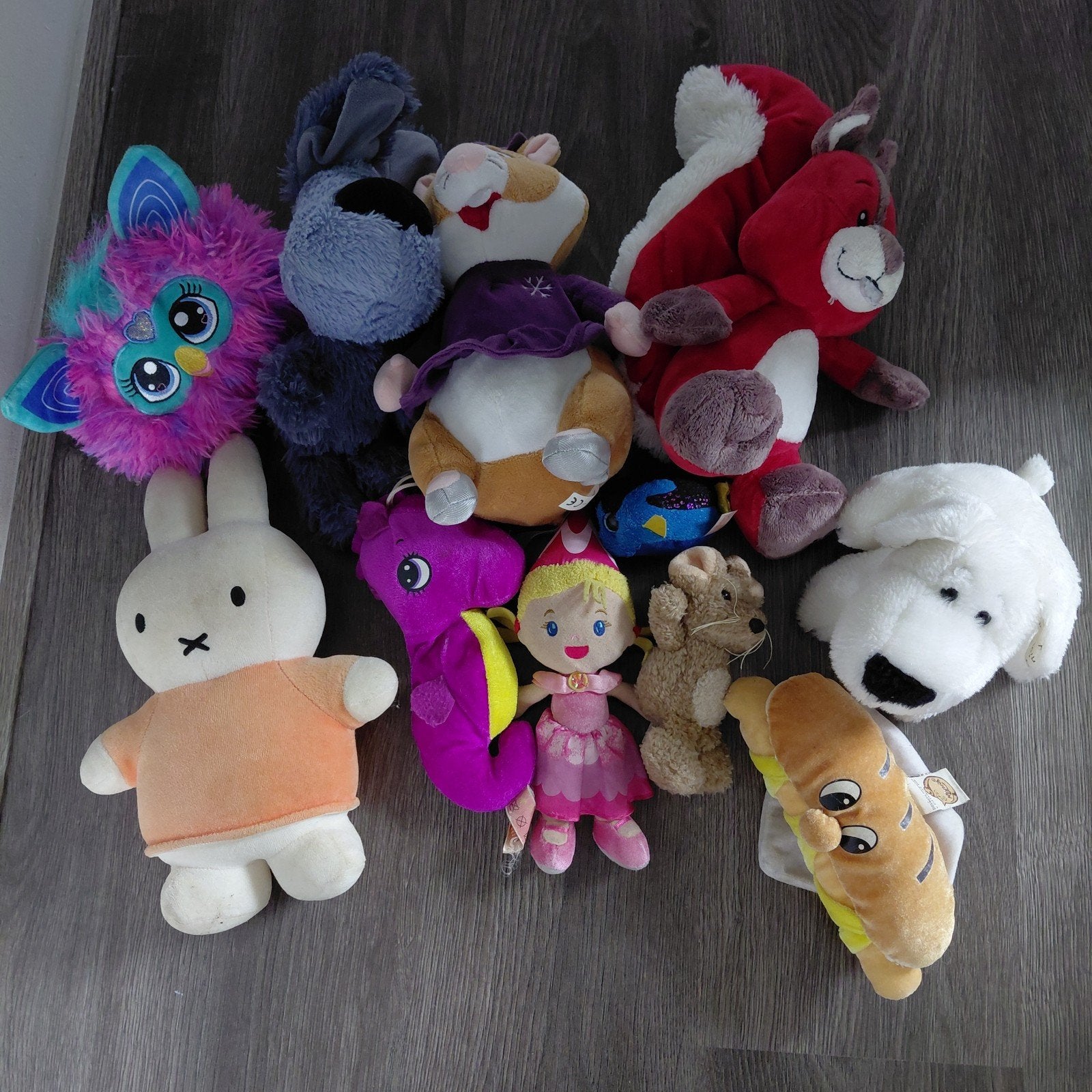 Diverse knuffels: van Nijntje tot eekhoorn, Gebruikt, Overige merken, Konijn, Nijntje