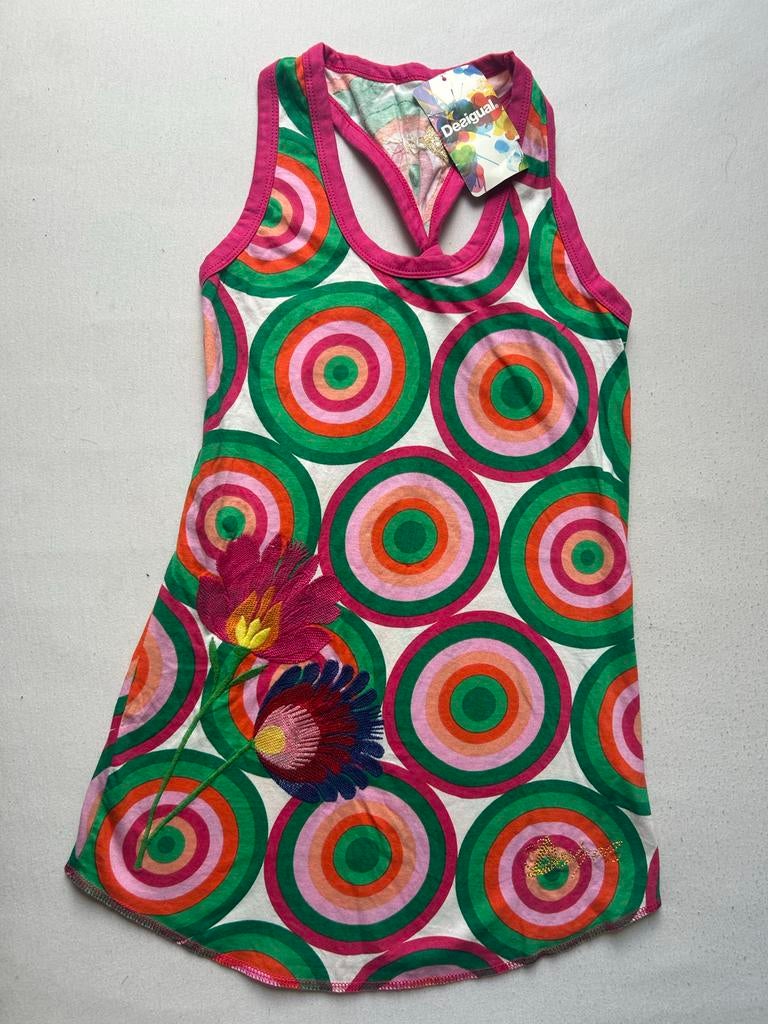 Desigual Top met Kleurrijke Cirkelprint - Maat S, Overige kleuren, Nieuw, Ophalen of Verzenden, Maat 36 (S)
