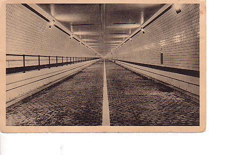 Ansichtkaart	Antwerpen 	Tunnel Schelde m Philora verlichting, Verzenden, 1940 tot 1960, Ongelopen, Antwerpen
