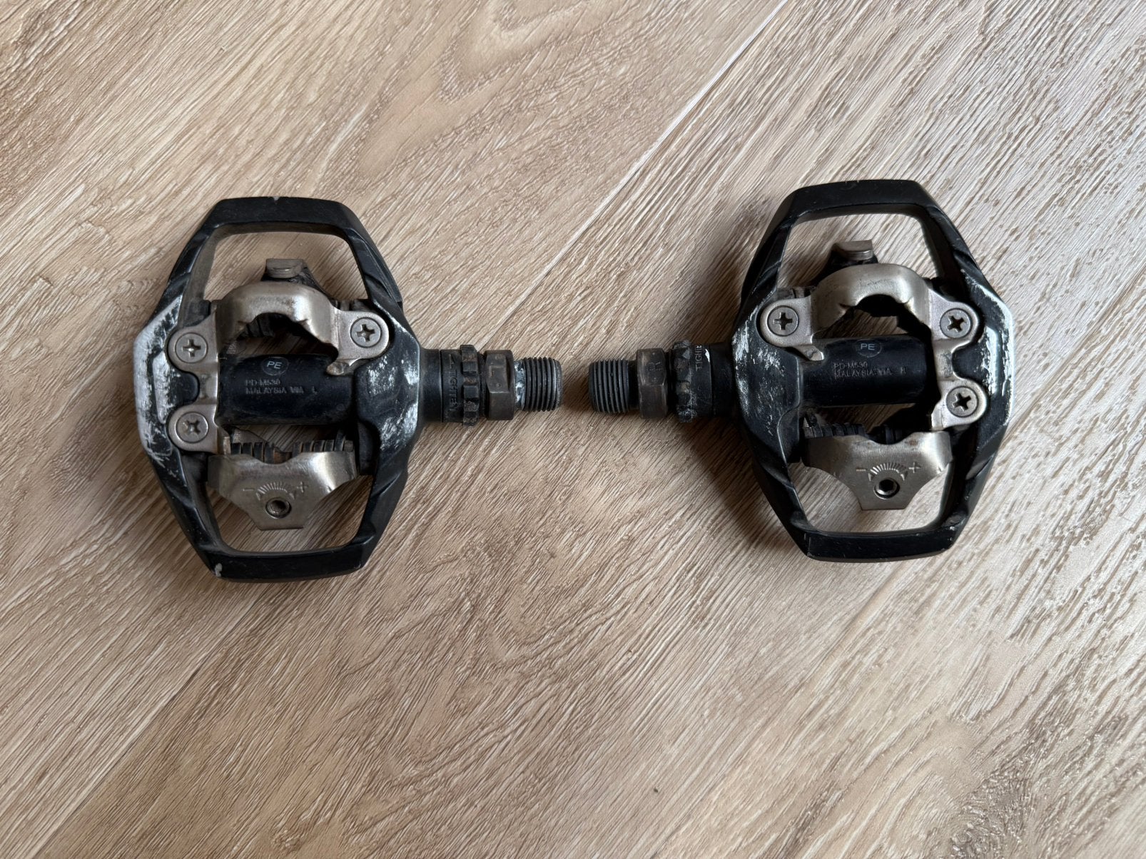 Shimano PD‑M530 SPD pedalen, Fietsen en Brommers, Fietsonderdelen, Crankstel of Pedalen, Gebruikt, Racefiets, Ophalen of Verzenden