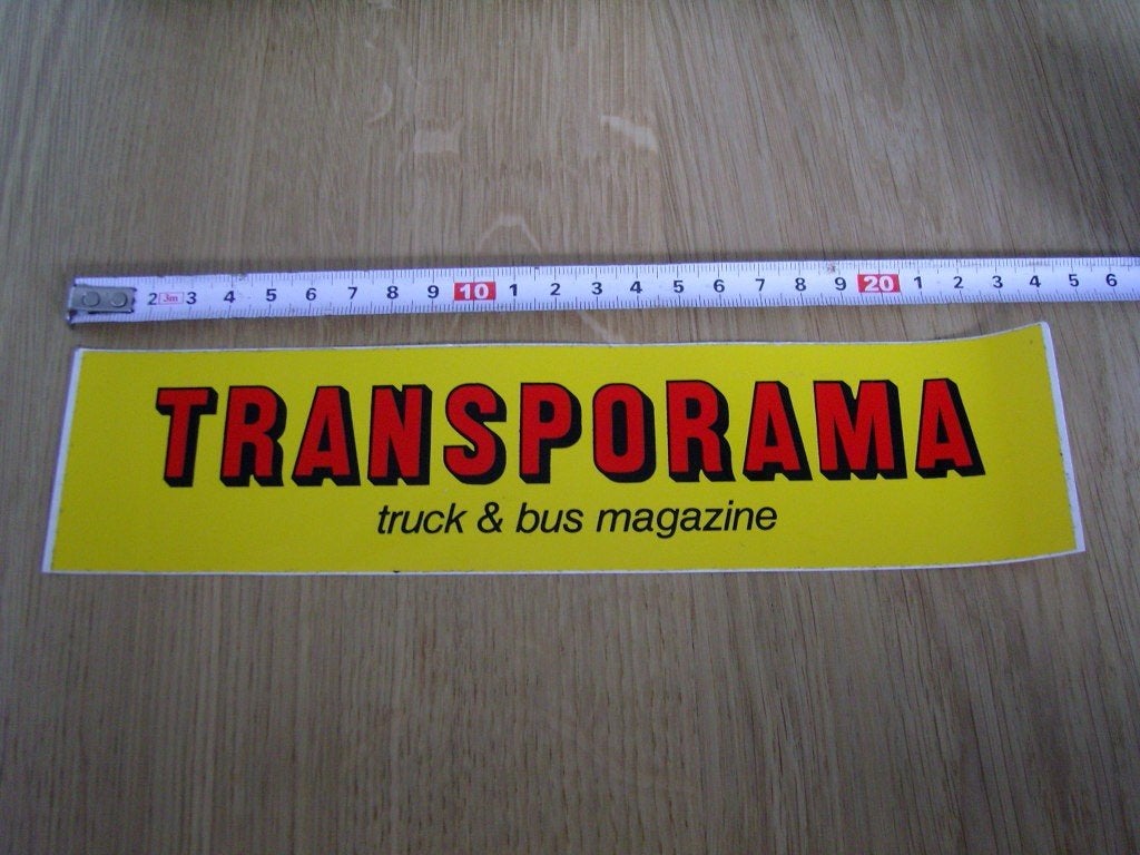 sticker TRANSPORAMA truck & bus magazine *, Ophalen of Verzenden, Zo goed als nieuw