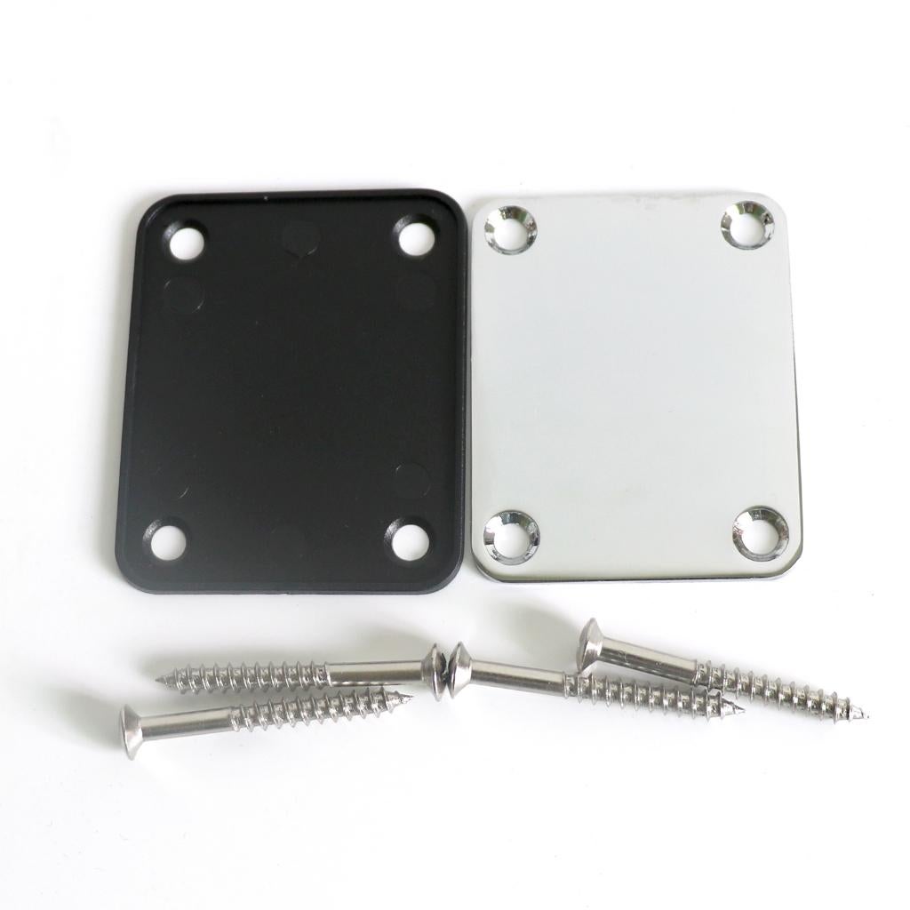 Chrome Neck Plate + Neck Plate Cushion + Schroeven, Ophalen of Verzenden, Nieuw, Elektrische gitaar