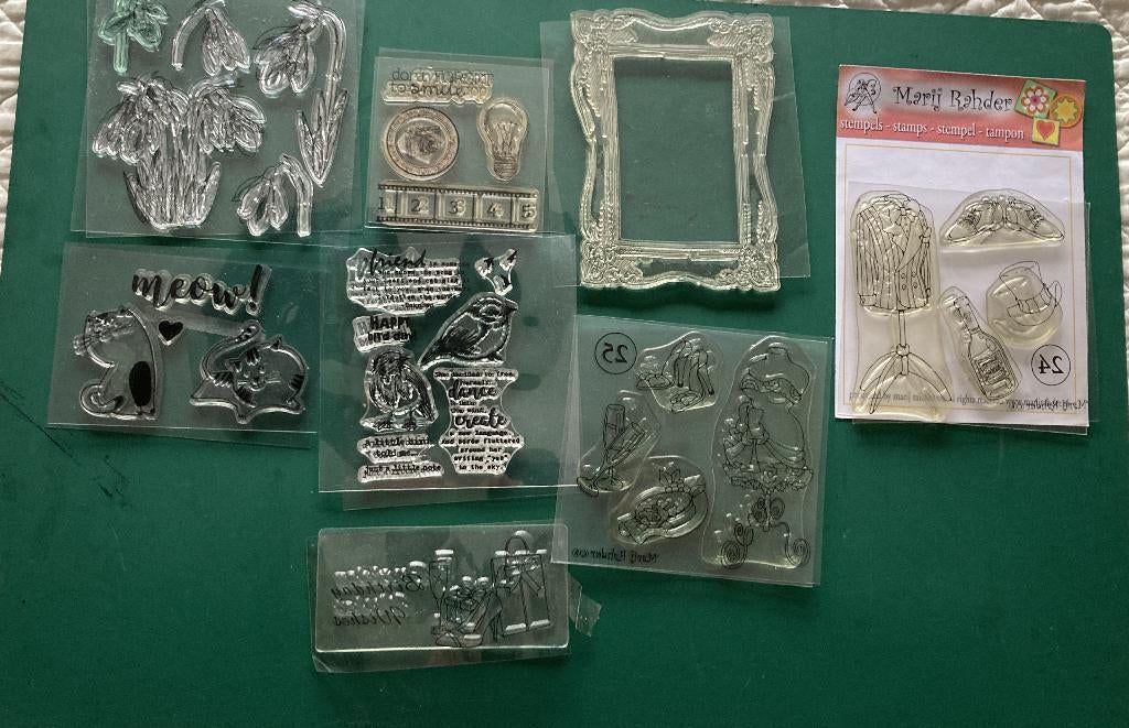 8 setjes clearstamps, Hobby en Vrije tijd, Ophalen of Verzenden, Zo goed als nieuw, Clearstamp