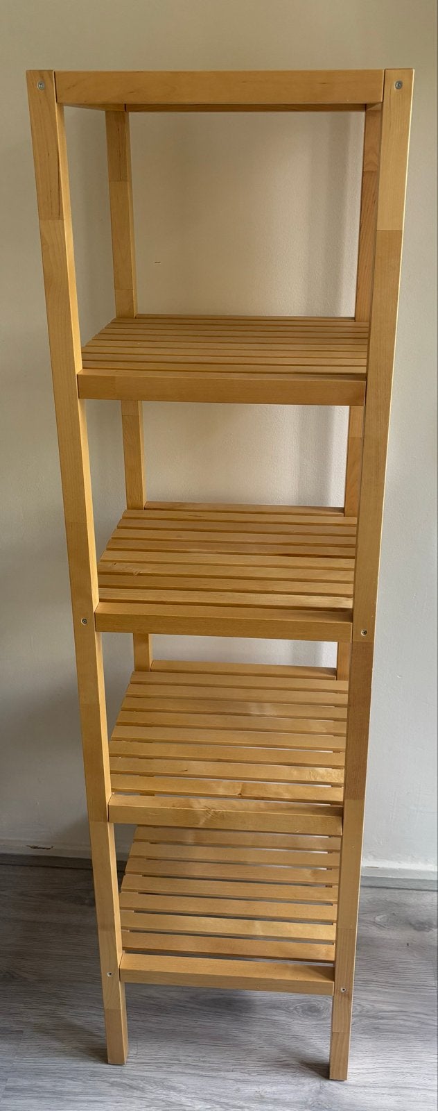 Houten rek met 4 planken, Ophalen, Gebruikt