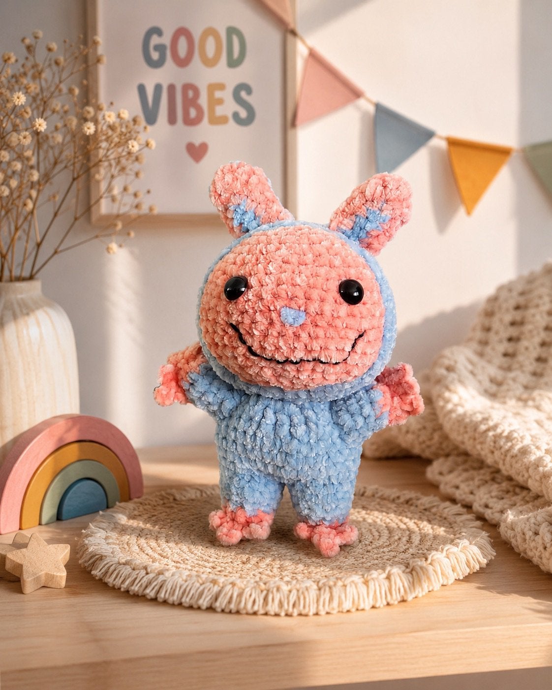 Gehaakte crazy monster (labubu), Ophalen of Verzenden, Nieuw, Haken, Overige typen