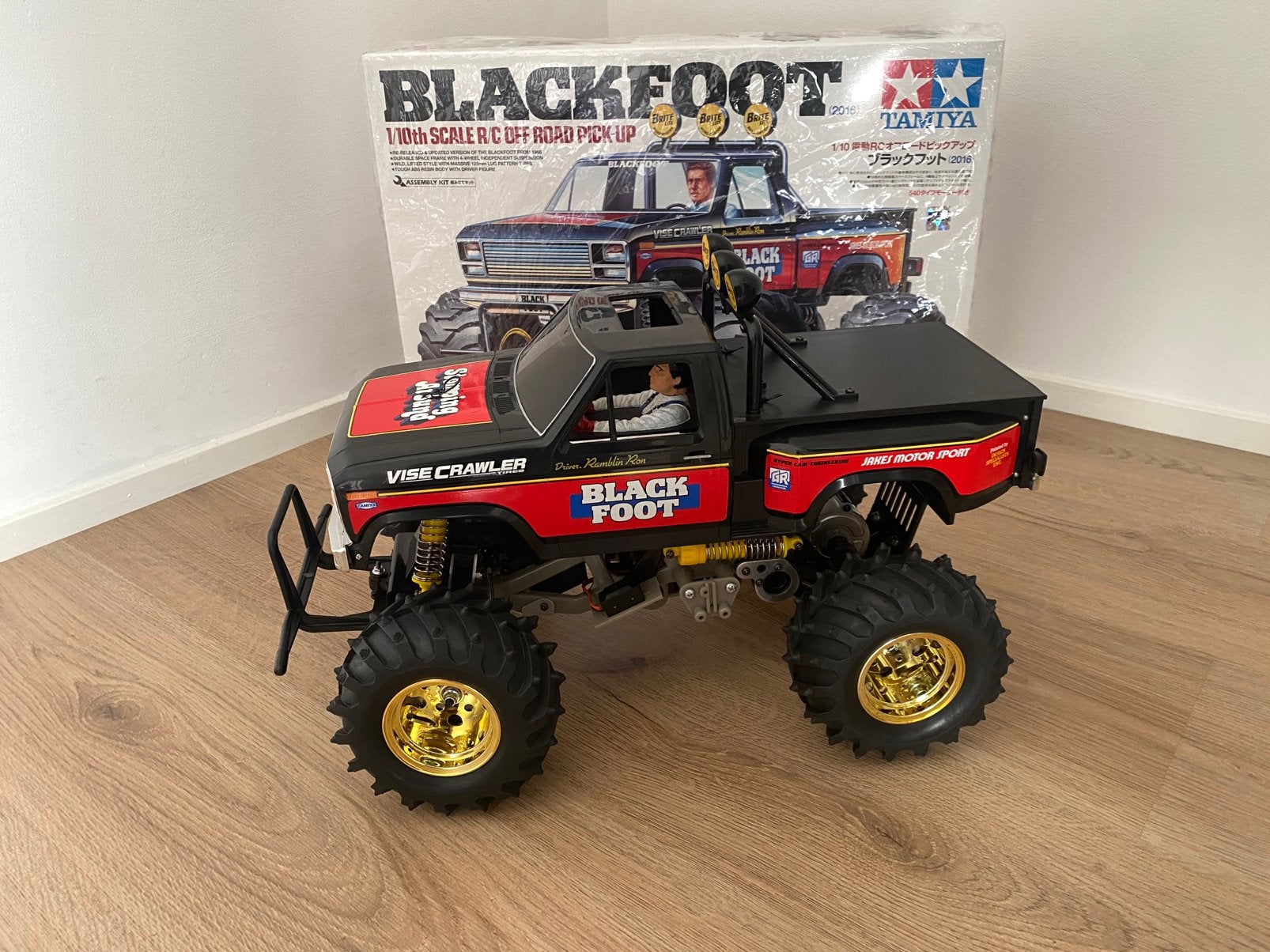 Gloednieuwe Tamiya Blackfoot 2016 + veel extra's!, Elektro, Auto offroad, Nieuw, Ophalen of Verzenden