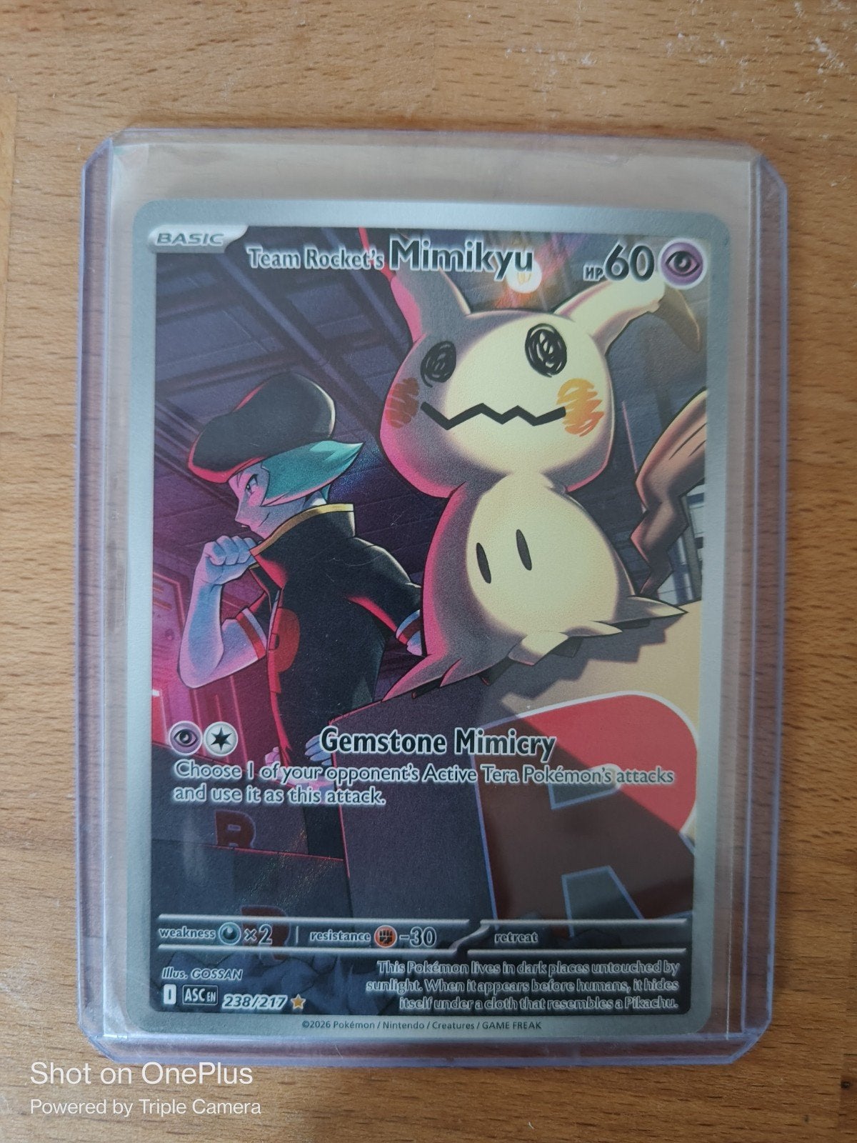 Team Rocket's Mimikyu (ASC 238), Ophalen of Verzenden, Zo goed als nieuw, Losse kaart