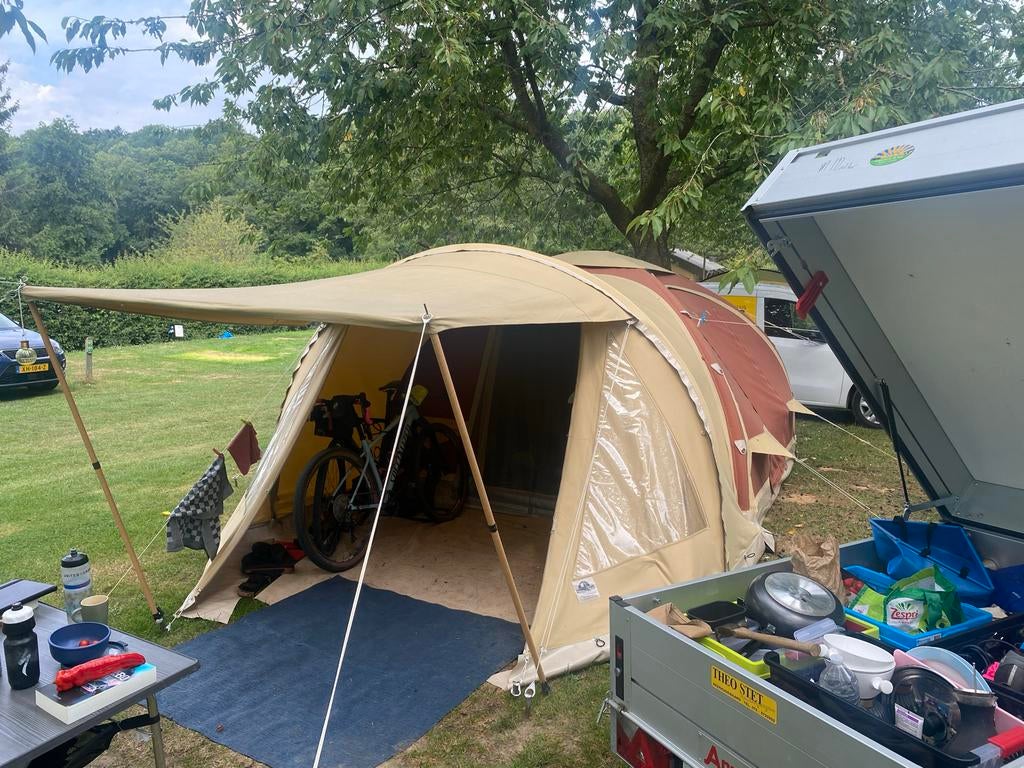 Complete Karsten Tent Set met Accessoires en Bagagewagen, Caravans en Kamperen, Tenten, Ophalen of Verzenden, Gebruikt, Tot en met 2