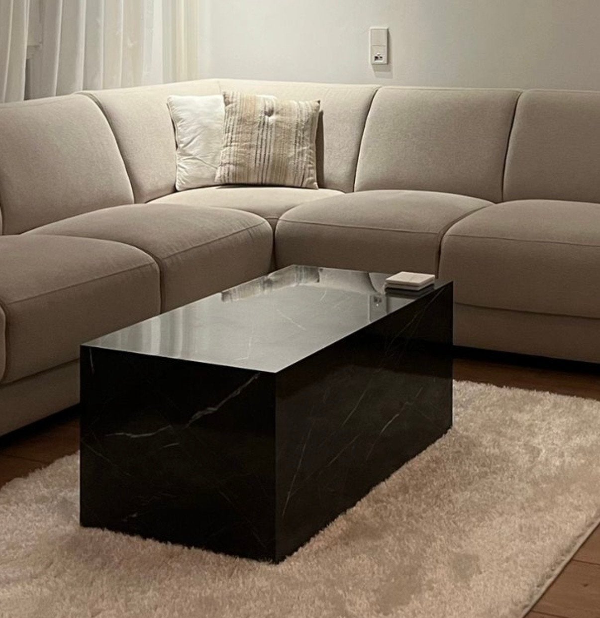 Westwing Salontafel Lesley Marmerlook - Zo goed als nieuw, Ophalen, Overige materialen, 100 tot 150 cm, 50 tot 100 cm