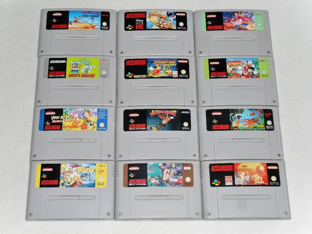 SNES spellen Turrican, Lufia, Zelda, Secret Evermore, Lufia, 1 speler, Ophalen, Gebruikt, Vanaf 3 jaar