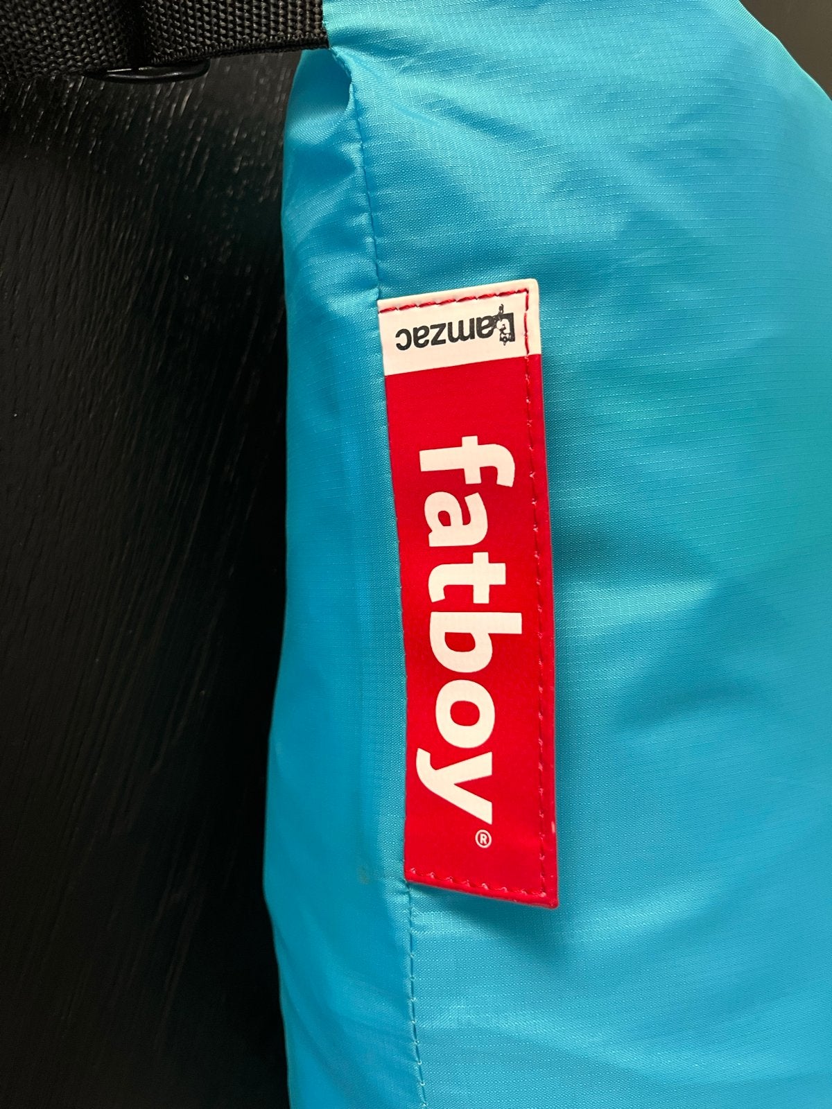 Fatboy Lamzac Luchtbed - Turquoise, Huis en Inrichting, Ophalen of Verzenden, Zo goed als nieuw, Overige kleuren, Zitzak