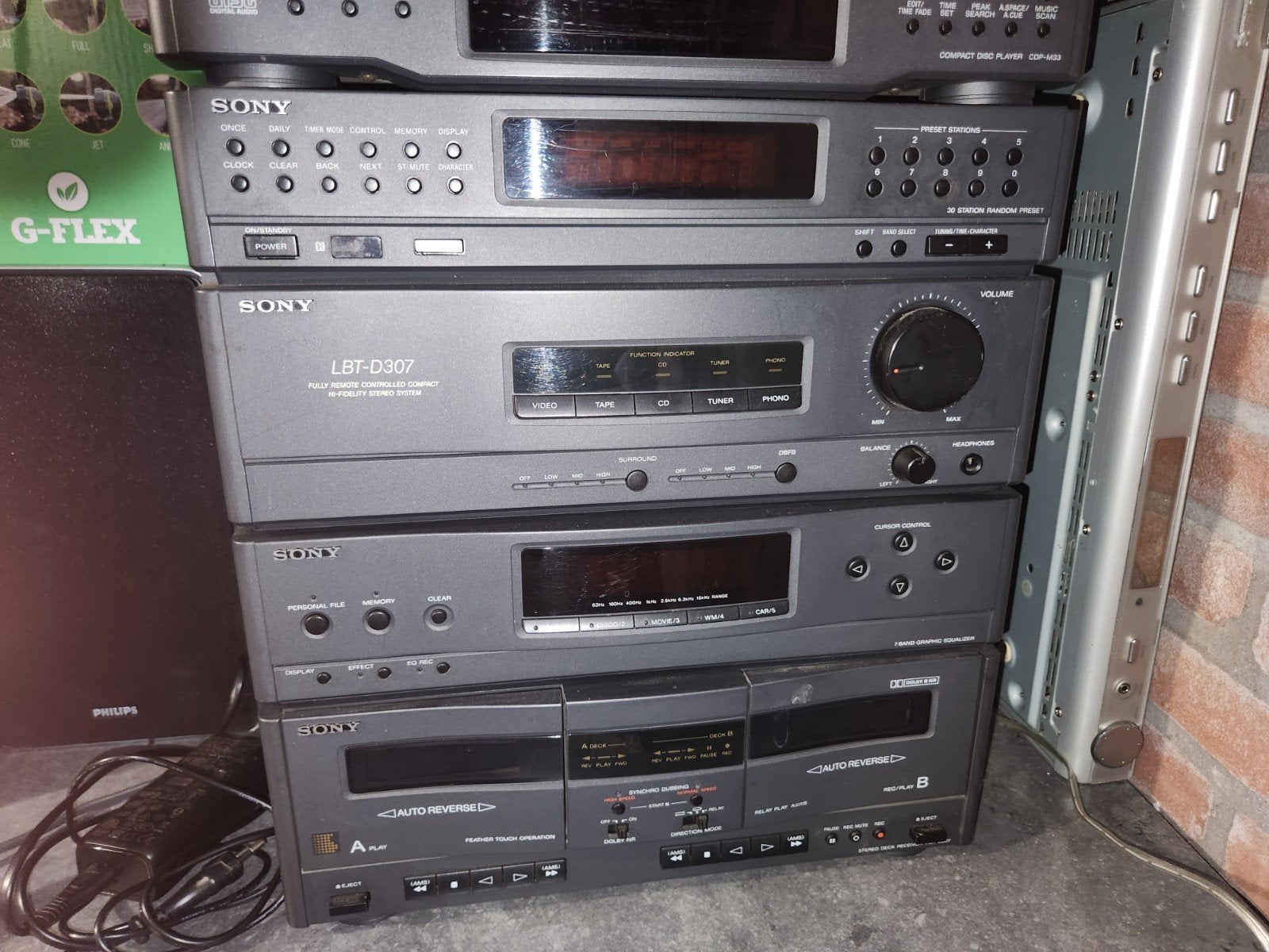 Sony LBT-D307 Stereo Set met CD-speler en Cassettedeck, Ophalen, Tuner of Radio, Refurbished, Losse componenten
