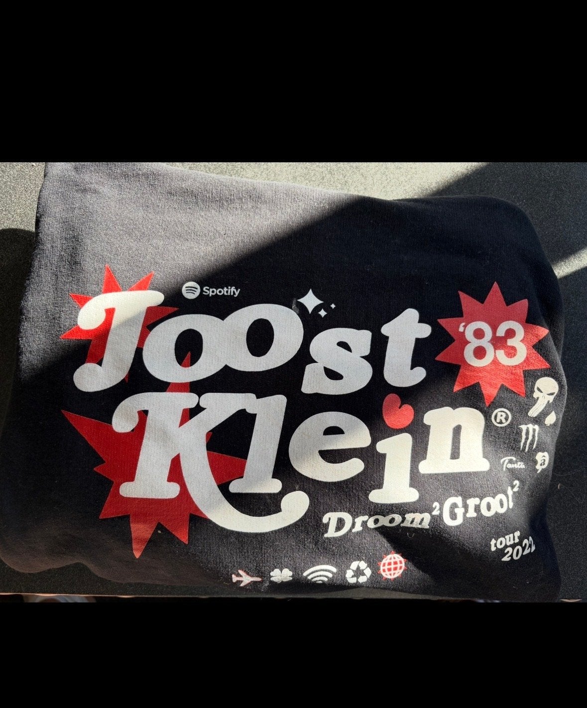 Joost Klein Droom Groot Hoodie - Concert Merch, Ophalen of Verzenden, Zo goed als nieuw, Overige maten, Zwart