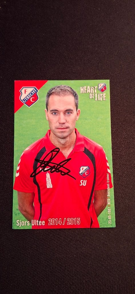 Spelerskaart met handtekening; Sjors Ultee # FC Utrecht, Ophalen of Verzenden, Nieuw, F.C. Utrecht, Spelerskaart