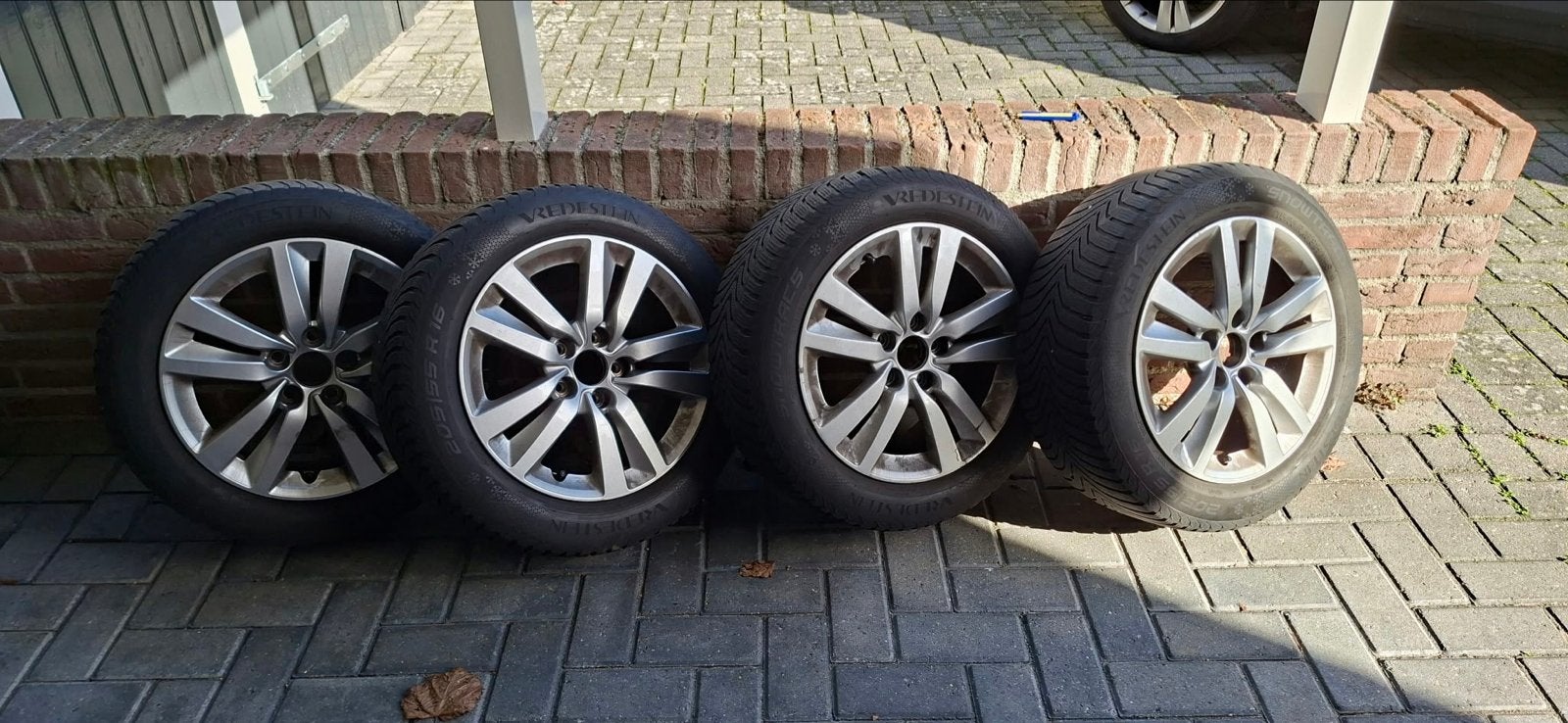 205/55 R16 Winterbanden op velg voor Peugeot 308, Ophalen, Gebruikt, 16 inch, Banden en Velgen
