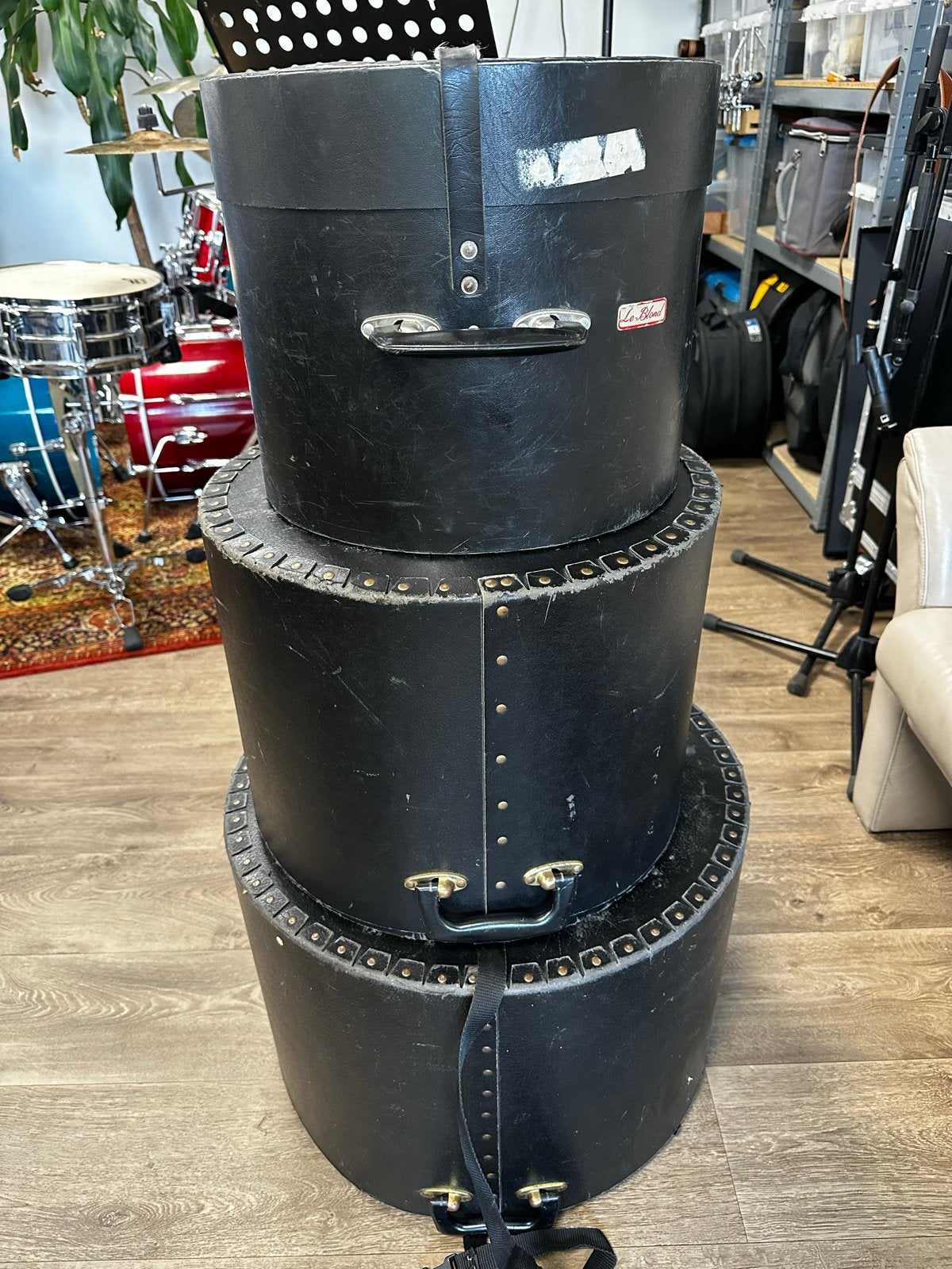Koffers voor jazz drumstel 12-14-18 inch, Ophalen, Gebruikt