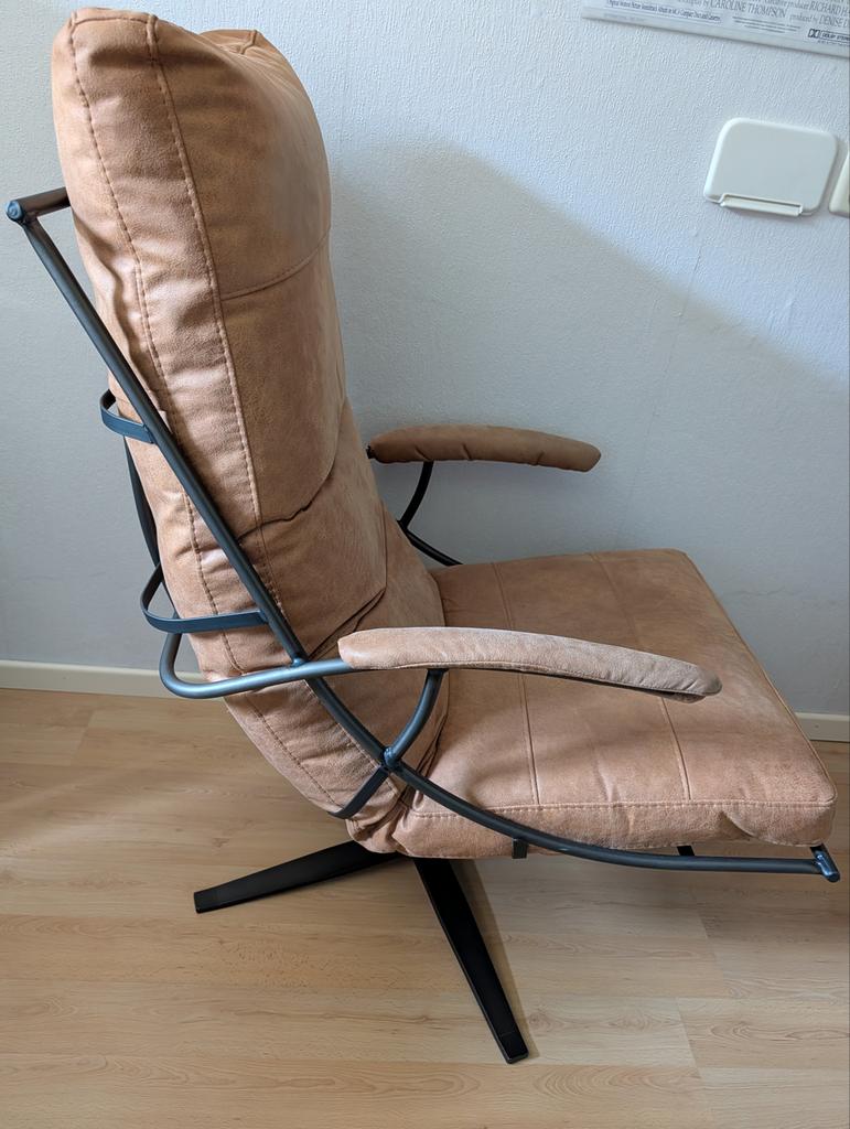 Draaifauteuil, Huis en Inrichting, Fauteuils, Ophalen, Gebruikt, 75 tot 100 cm, Metaal