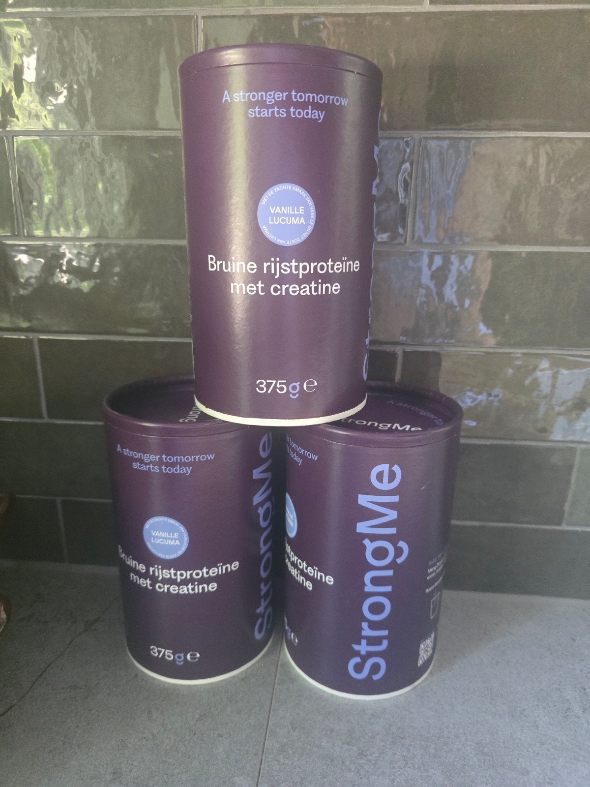StrongMe Bruine Rijstproteïne met Creatine Vanille Lucuma, Sport en Fitness, Ophalen of Verzenden, Nieuw, Poeder of Drank
