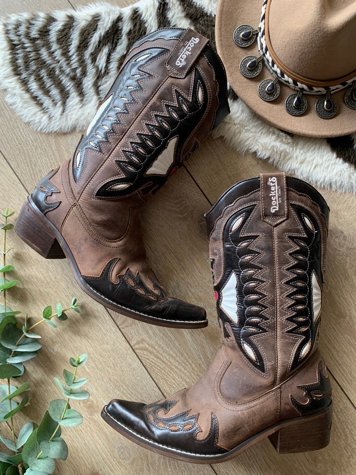Dockers cowboylaarzen 41 western boots bohemian laarzen, Hoge laarzen, -, Ophalen of Verzenden, Zo goed als nieuw