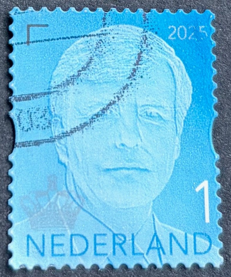 Postzegel Nederland Willem Alexander 2025, Ophalen of Verzenden, Na 1940, Gestempeld