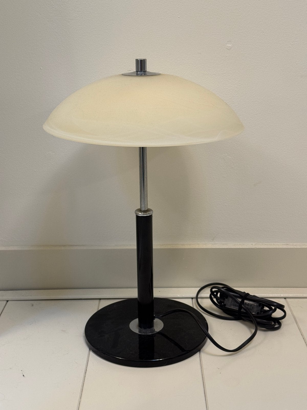 Vintage Paddenstoel Tafellamp (op Ikea Solist voet), Ophalen of Verzenden