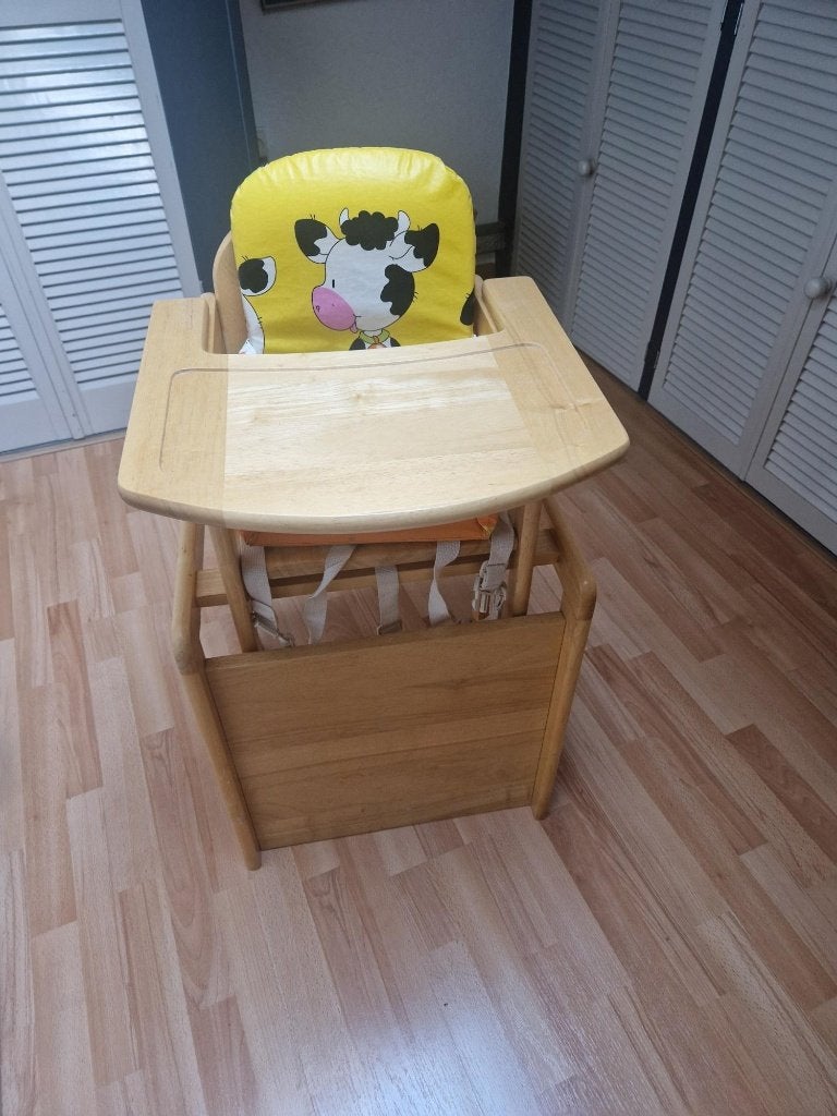 Kinderstoel met tafel - Houten meegroeistoel, Ophalen, Gebruikt, Meegroeistoel, Aanschuifbaar