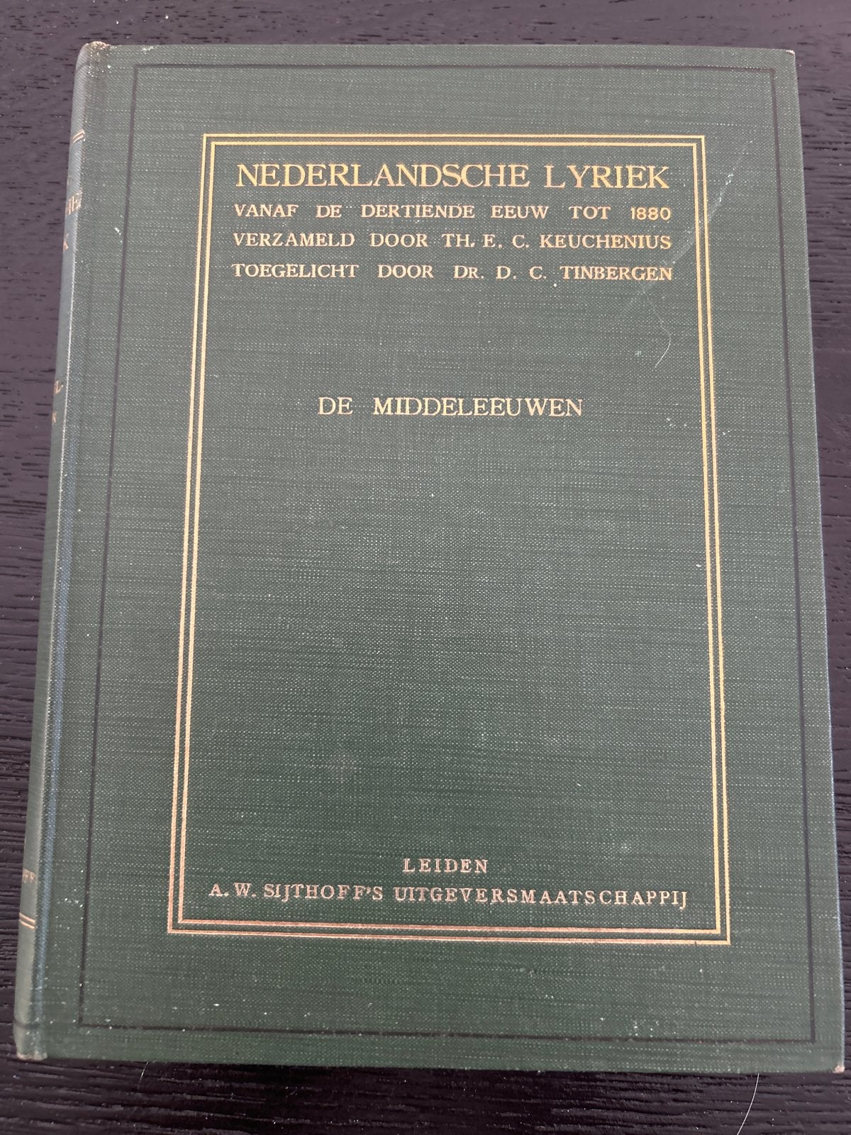 Nederlandsche Lyriek: De Middeleeuwen (1920), Boeken, Literatuur, Gelezen, Nederland, Ophalen of Verzenden