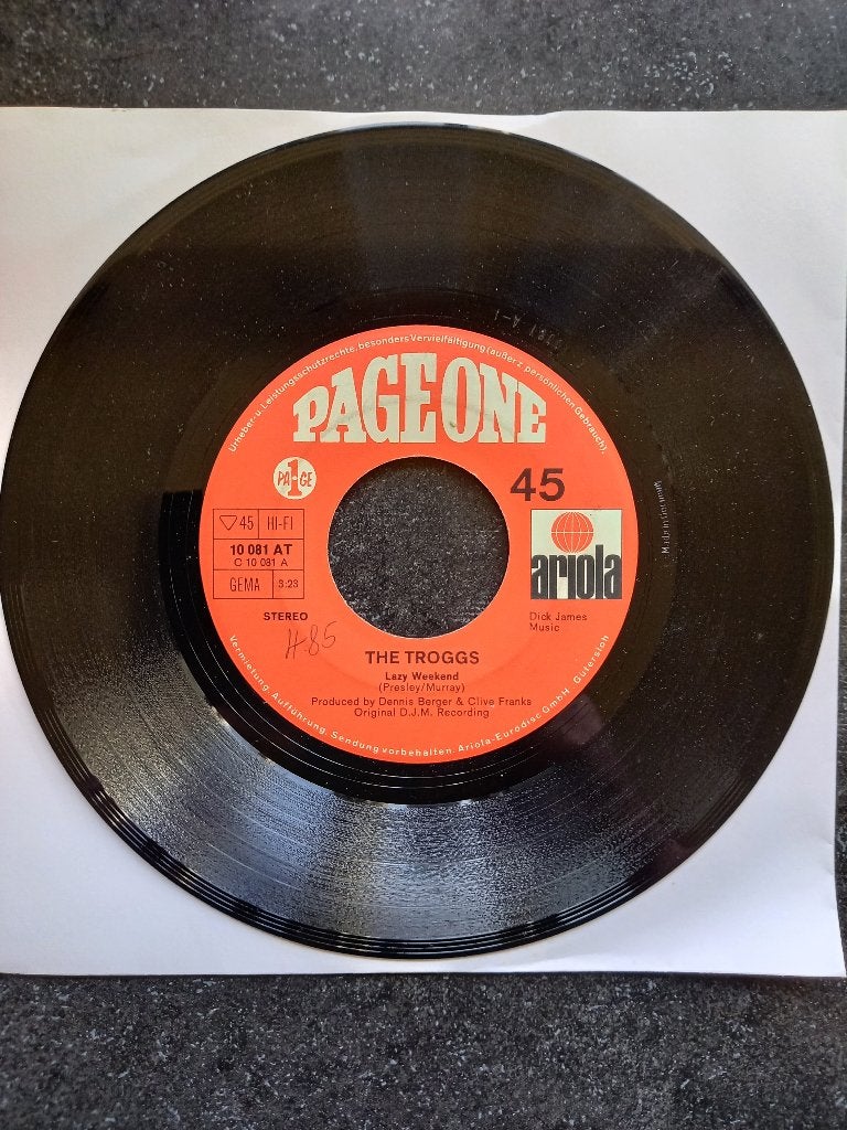 The Troggs - Lazy weekend 1971, Cd's en Dvd's, Vinyl Singles, Gebruikt, 7 inch, Ophalen of Verzenden, Pop