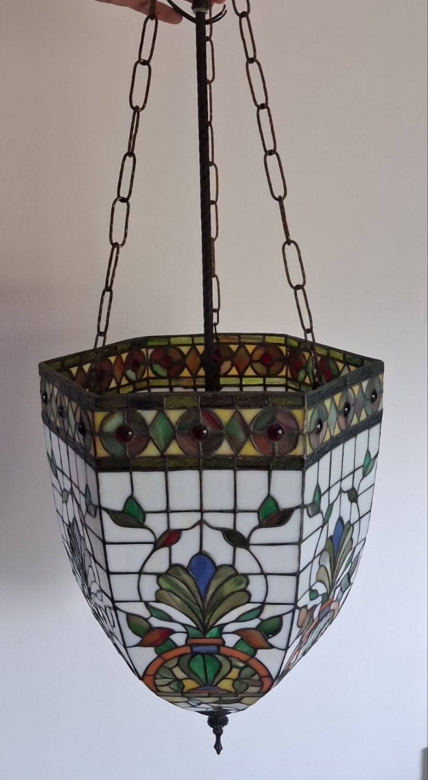 Aparte hanglamp Tiffany, Huis en Inrichting, Lampen | Hanglampen, Ophalen, E27 (groot), Tiffany, Glas