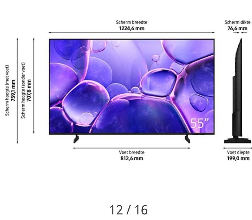 GLOEDNIEUWE, 55 INCH SAMSUNG ULTRA HD Televisie., Audio, Tv en Foto, Televisies, Ophalen, LED, 50 Hz, Nieuw
