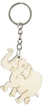 Sleutelhanger hout triplex olifant 5,5 x 4 cm dikte 3 mm, ., Dieren, Nieuw, .