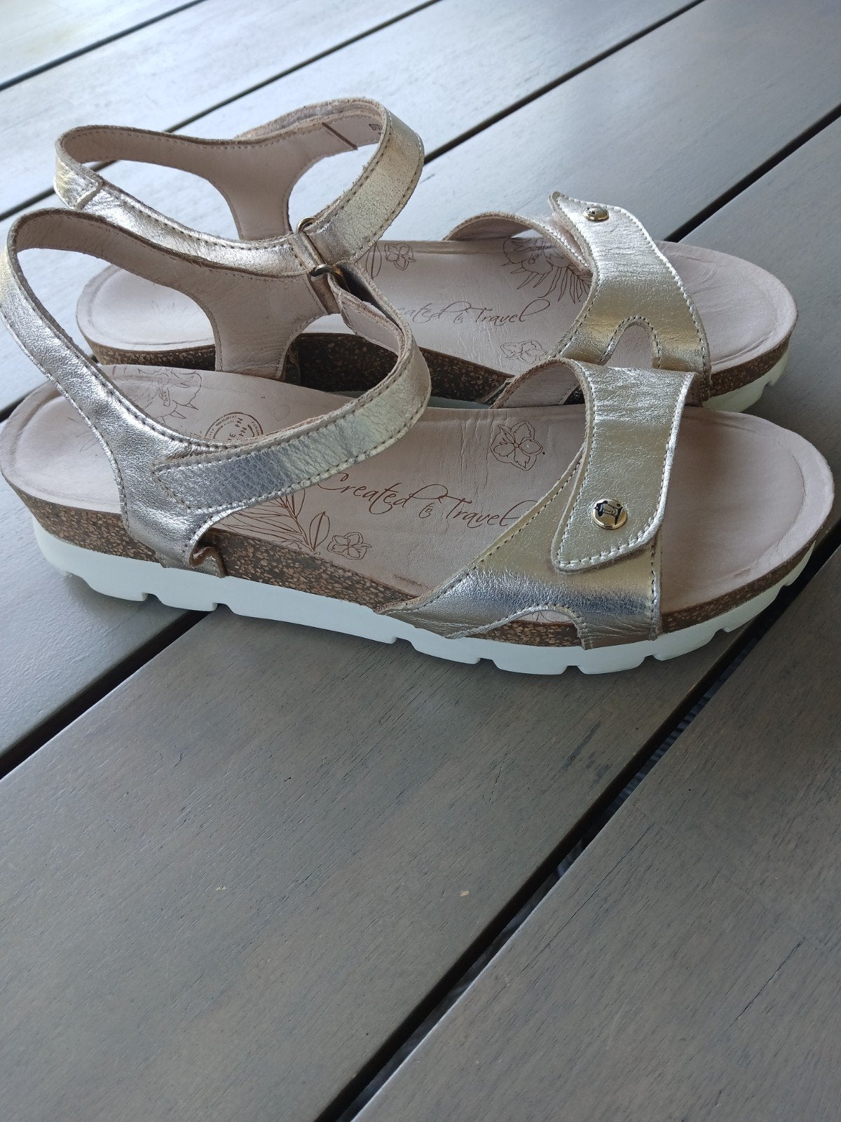 Panama Jack Sandalen Goud - Maat 40, Kleding | Dames, Schoenen, Overige kleuren, Zo goed als nieuw, Panama Jack, Sandalen of Muiltjes