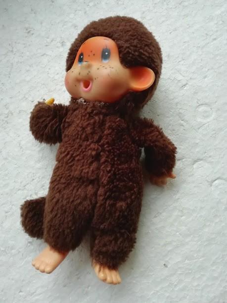 Monchichi met banaan, Verzamelen, Ophalen of Verzenden, Gebruikt