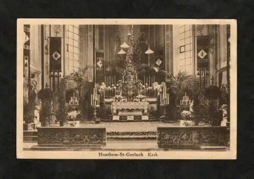 Houthem St. Gerlach Kerk 1930., Ophalen of Verzenden, 1920 tot 1940, Gelopen, Limburg